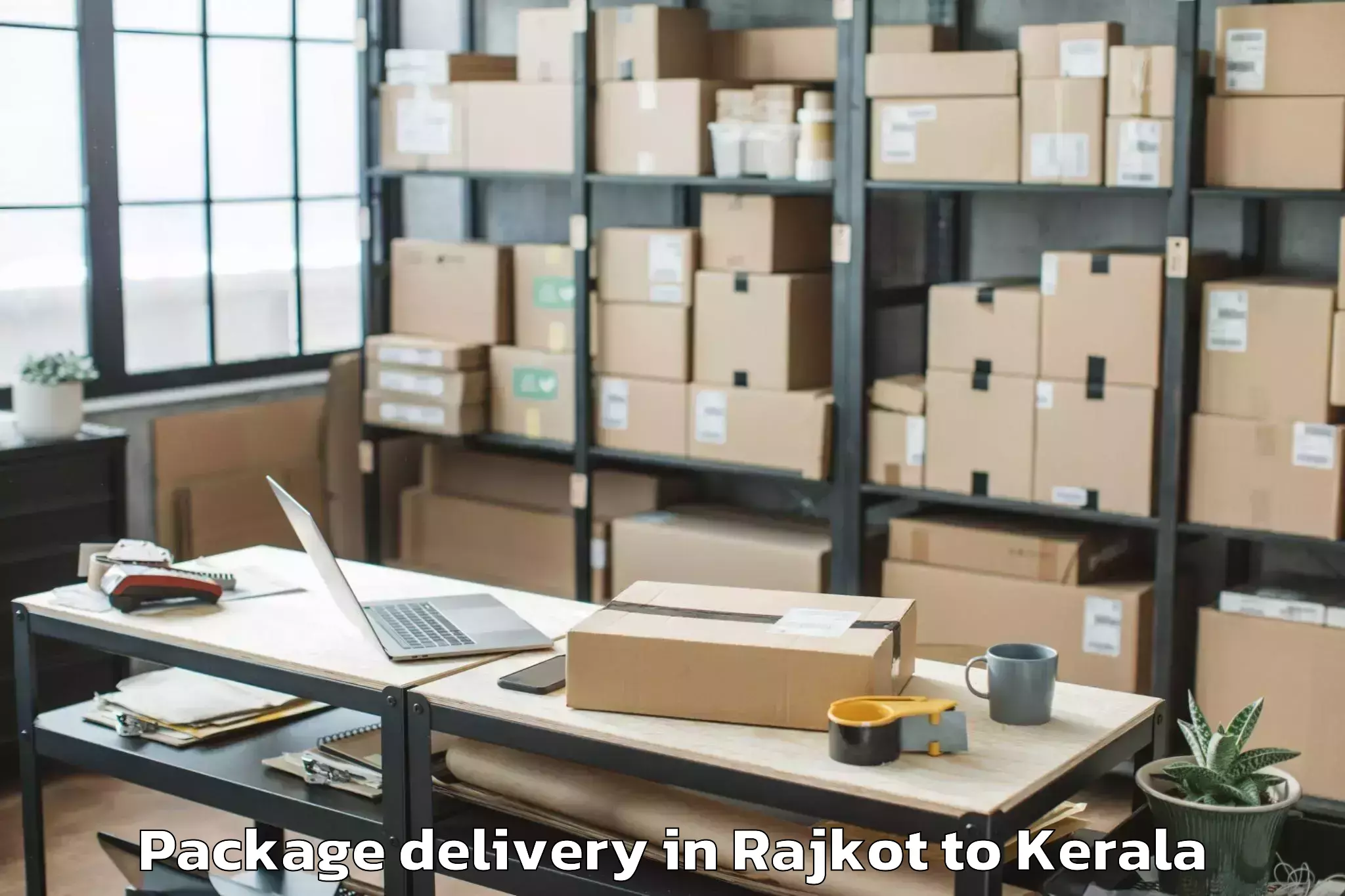 Quality Rajkot to Kodamthuruth Package Delivery